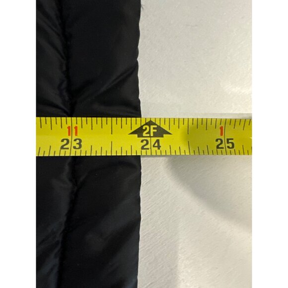 Michael Kors Women Jacket Sz M Black Packable Down Quilted Nylon Hooded Designer - Picture 10 of 13